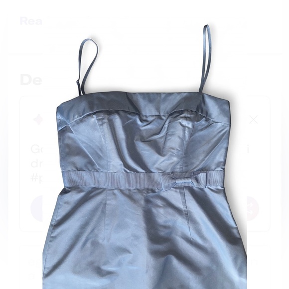 J. Crew 100% silk wedding guest dress blue sheath size 8 - Picture 5 of 7